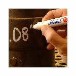 Markal® 061051 Quik Stik® Permanent Twist Solid Paint Crayon, 11/16 in Round Tip, Plastic Housing, White
