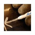 Markal® 061126 Quik Stik® Mini Twist Solid Paint Crayon, 3/8 in Round Tip, Plastic Housing, White