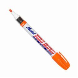 Markal® 096824 Valve Action® Liquid Paint Marker, 1/8 in Bullet/Medium Tip, Fiber Nib/Metal Barrel, Orange