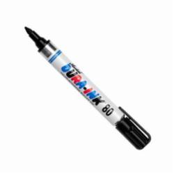 Markal® 096923 Dura-Ink® 80 Water Resistant Permanent Ink Marker, 1/8 in Valve Actuated/Tapered Tip, Black