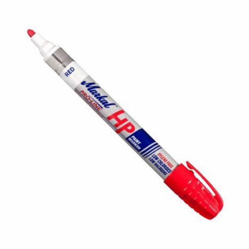 Markal® 096962 PRO-LINE® HP High Performance Liquid Paint Marker, 1/8 in Bullet/Medium Tip, Fiber Tip, Red
