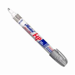 Markal® 096967 PRO-LINE® HP High Performance Liquid Paint Marker, 1/8 in Bullet/Medium Tip, Fiber Tip, Silver