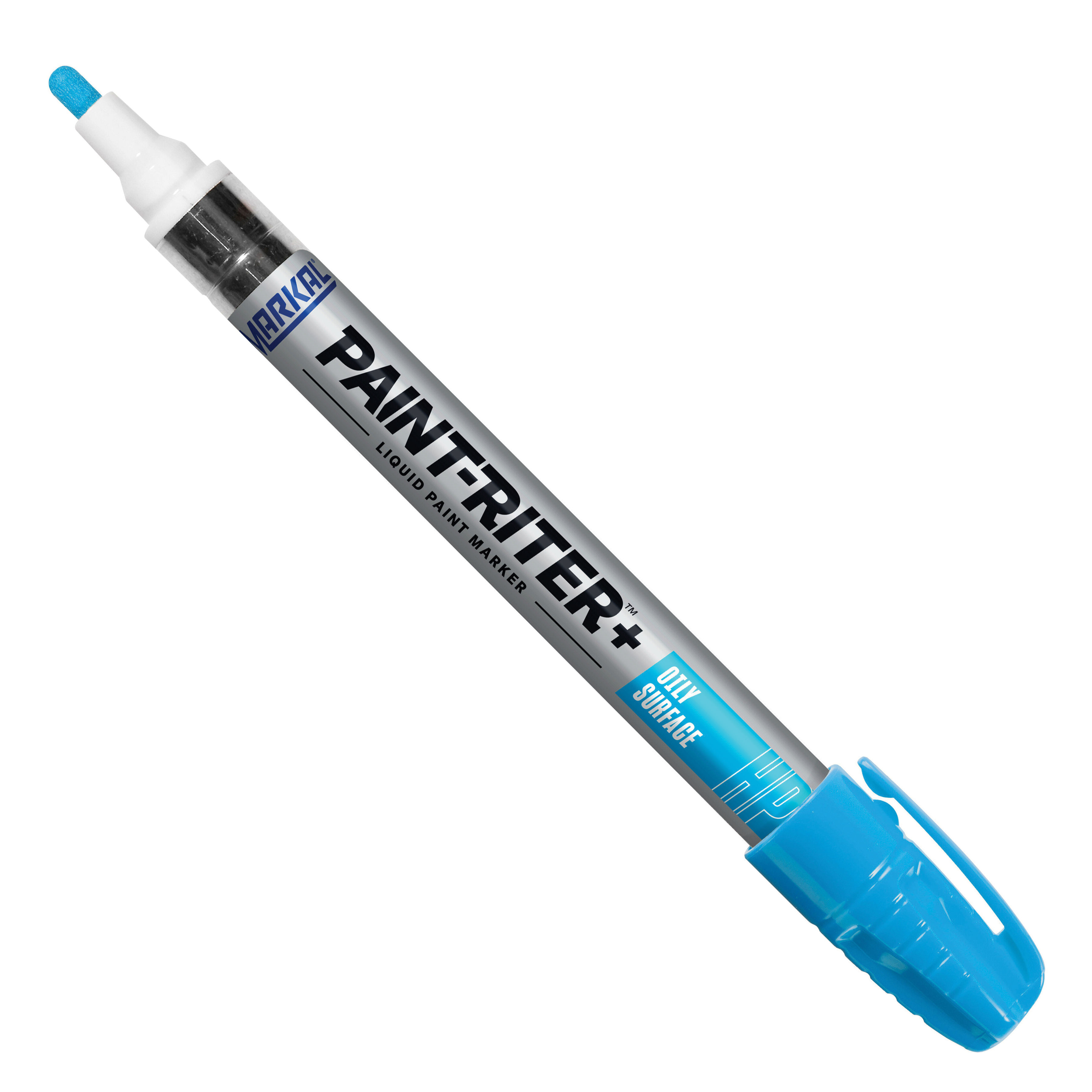 Markal® 096971 PRO-LINE® HP High Performance Liquid Paint Marker, 1/8 in Bullet/Medium Tip, Fiber Tip, Light Blue
