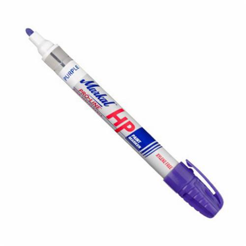 Markal® 096974 PRO-LINE® HP High Performance Liquid Paint Marker, 1/8 in Bullet/Medium Tip, Fiber Tip, Purple