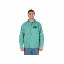 MCR Safety 39030XXL MCR Safety Welding 39030 Jacket With Inside Pocket, 2XL, Fabric Whipcord/L/F Cotton, Green, Resists: Flame, ASTM D 6413, NFPA-701