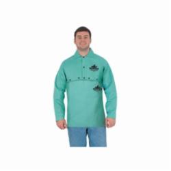 MCR Safety 39100 Limited Flammability Welding Cape Sleeve, Green, Cotton, Anodized Button Snap Closure