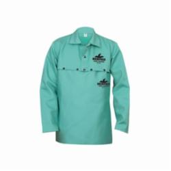 MCR Safety 39100 Limited Flammability Welding Cape Sleeve, Green, Cotton, Anodized Button Snap Closure