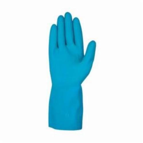 MCR Safety 5190B Industrial Grade Chemical-Resistant Gloves, L, Paired Hand, Latex, Blue, Unlined Lining, 12 in L, Resists: Abrasion and Puncture, Unsupported Support, Straight Cuff, 18 mil THK