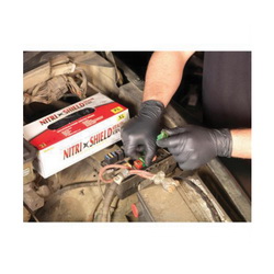 MCR Safety 6062S NitriShield™ Stealth™ 6062 Non-Sterile Disposable Gloves, S, Nitrile, Black, 11.26 in L, Non-Powdered, Textured Grip, 6 mil THK, Application Type: Food/Industrial/Premium Grade, Ambidextrous Hand