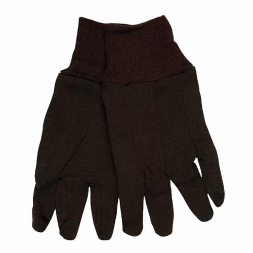MCR Safety 7100C Deluxe Heavyweight General Purpose Gloves, Work, Clute Cut/Standard Finger Style, L, 7 ga Cotton/Jersey/Polyester, Natural White, Knit Wrist Cuff, Uncoated Coating, Unlined Lining