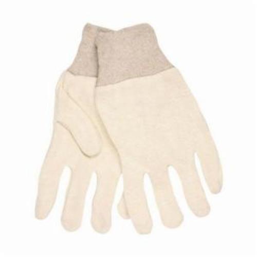 MCR Safety 8000I Reversible General Purpose Gloves, Work, Standard Finger/Straight Thumb Style, L, 8 oz Jersey, Natural White, Knit Wrist Cuff, Uncoated Coating, Unlined Lining