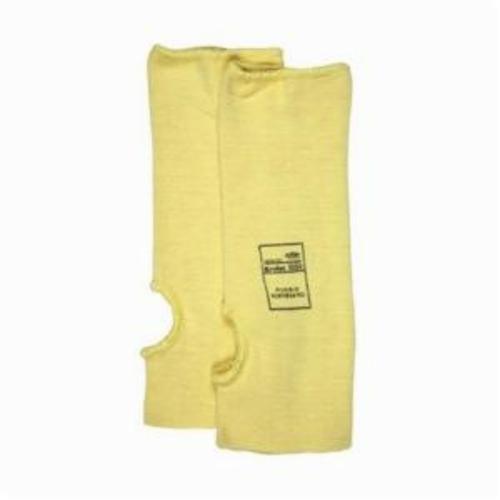 MCR Safety 9371T Economy Grade High Performance Plain Cut-Resistant Sleeve With Thumb Slot, 10 in L x 7 ga THK, DuPont™ Kevlar® Fiber, Yellow