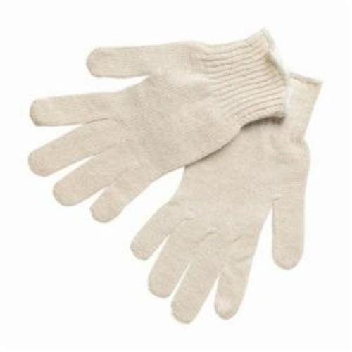 MCR Safety 9500LM 9500M High Performance Regular Weight General Purpose Gloves, Multi-Purpose, Reversible/Standard Finger Style, L, 7 ga 70% Cotton/30% Polyester, Natural, String Knit Wrist Cuff, Uncoated Coating, Unlined Lining