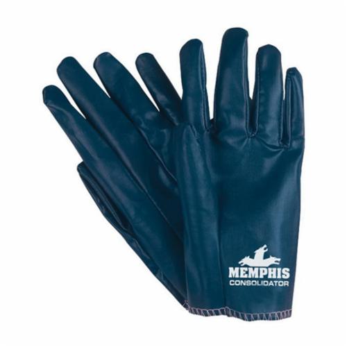 MCR Safety 9710S Consolidator® 9710 Industrial Grade General Purpose Gloves, Coated, Clute Pattern/Standard Finger/Straight Thumb Style, S, Nitrile Palm, Nitrile, Blue, Open/Slip-On Cuff, Nitrile Coating