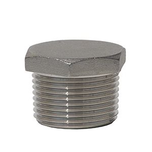 Merit Brass K617H-12 Hex Head Pipe Plug, 3/4 in Nominal, MNPT End Style, 150 lb, 316/316L Stainless Steel, Import
