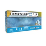Ansell Microflex® DGP-350 Diamond Grip Plus™ DGP-350 Non-Sterile Single Use Disposable Gloves, Natural Rubber Latex, Natural, 9.6 in L, Non-Powdered, Fully Textured, 5.1 mil THK, Application Type: Exam/Medical Grade, Ambidextrous Hand