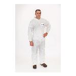 MicroGuard MP® 8012-3XL Breathable Disposable Coverall With Standard Collar, Elastic Wrist, Back and Open Ankle, 3XL, White, Microporous Fabric, 48 to 51 in Chest, 31-1/2 in L Inseam