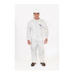 MicroGuard MP® 8012-3XL Breathable Disposable Coverall With Standard Collar, Elastic Wrist, Back and Open Ankle, 3XL, White, Microporous Fabric, 48 to 51 in Chest, 31-1/2 in L Inseam
