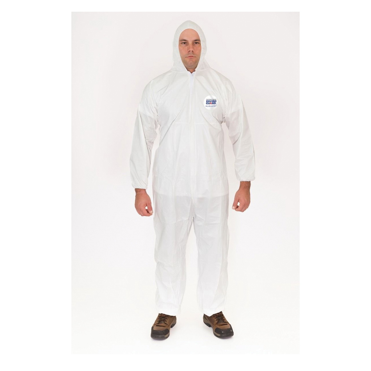 MicroGuard MP® 8015-5XL Microporous Coverall With Attached Hood, 5XL, White, Microporous Fabric, 54 to 57 in Chest, 33-1/2 in L Inseam