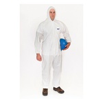 MicroGuard MP® 8015-5XL Microporous Coverall With Attached Hood, 5XL, White, Microporous Fabric, 54 to 57 in Chest, 33-1/2 in L Inseam