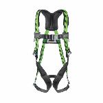 Miller® by Honeywell AirCore™ AC-QC/UGN Harness, Universal, 400 lb Load, Polyester Strap, Quick-Connect Leg Strap Buckle, Quick-Connect Chest Strap Buckle, Carbon Steel Hardware, Green