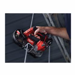 Milwaukee® 2429-21XC Sub-Compact Cordless Band Saw Kit, 1-5/8 in Cutting, 27 in L x 0.5 in W x 0.02 in THK Blade, 12 VDC, 3 Ah Li-Ion Battery