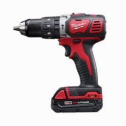 Milwaukee® M18™ 2607-22CT Cordless Hammer Drill/Driver Kit, 1/2 in Metal Single Sleeve Ratcheting Lock Chuck, 18 VDC, 400/1800 rpm No-Load, Li-Ion Battery