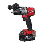 Milwaukee® M18™ 2804-22 Compact Lightweight Cordless Hammer Drill/Driver Kit, 1/2 in Hex Chuck, 18 VDC, 0 to 550/0 to 2000 rpm No-Load, Li-Ion Battery
