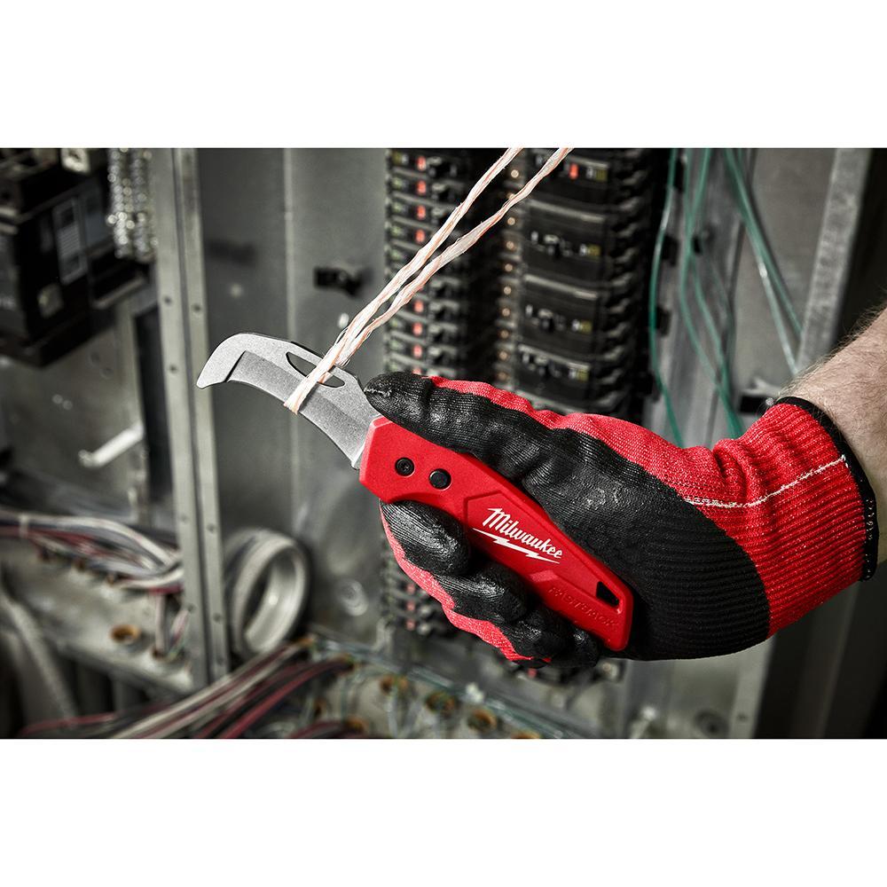 Milwaukee® Fastback™ 48-22-1526 Lockable Folding Pocket Knife, Stainless Steel Hawkbill Blade, 2.45 in L Blade