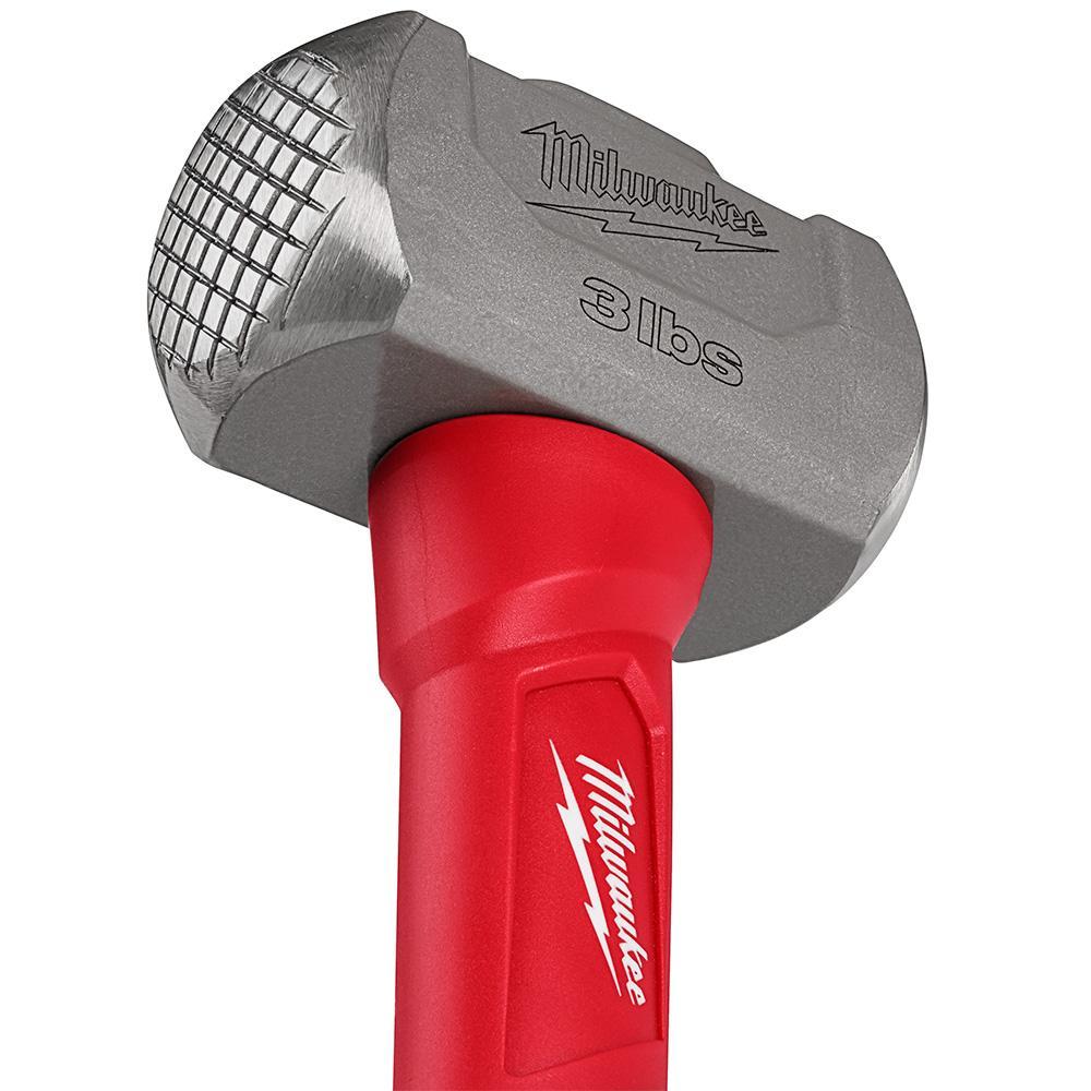Milwaukee® 48-22-9310 Drilling Hammer, 11 in OAL, Smooth/Milled Face, 3 lb Forged Steel Head, Forged Steel Handle