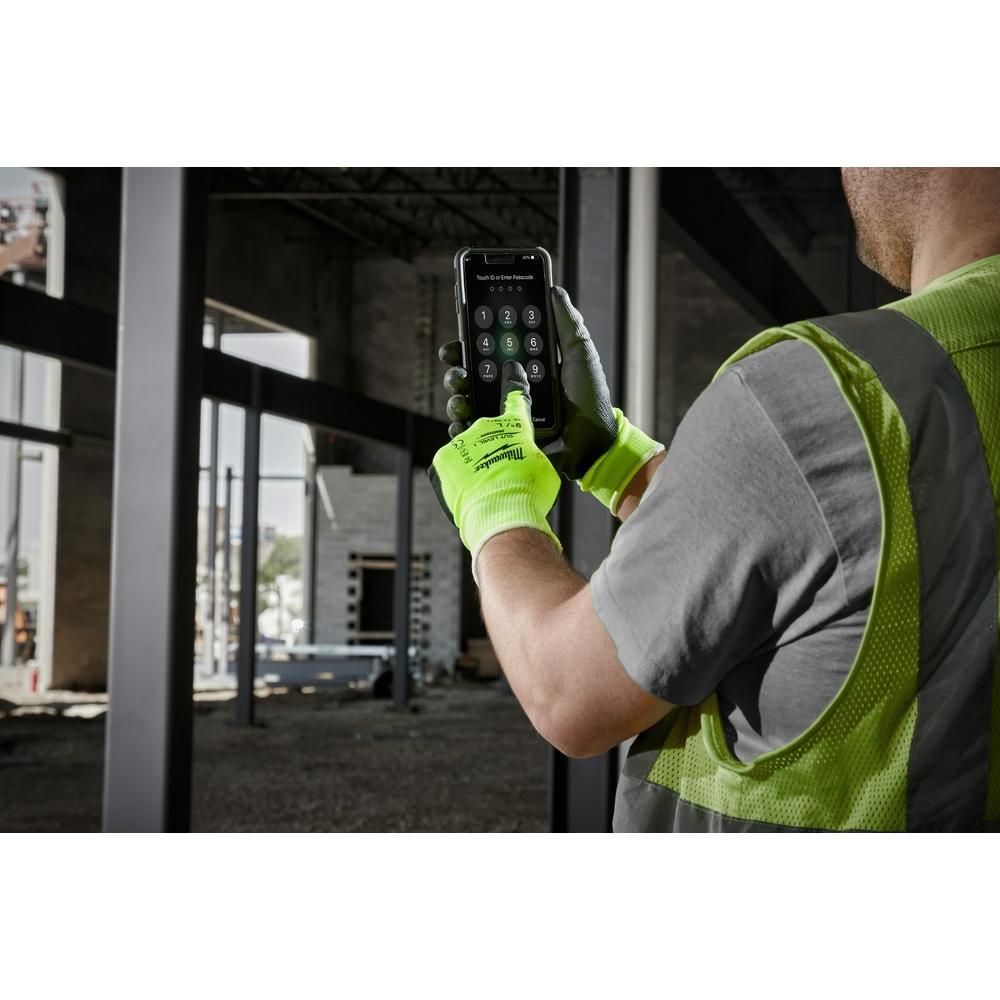 Milwaukee® 48-73-8914B Breathable Unisex Cut-Resistant Gloves, 2XL, Polyurethane, Elastic Knit Cuff, Resists: Abrasion, Cut, Puncture and Tear, ANSI Cut-Resistance Level: A1, ANSI Puncture-Resistance Level: A1
