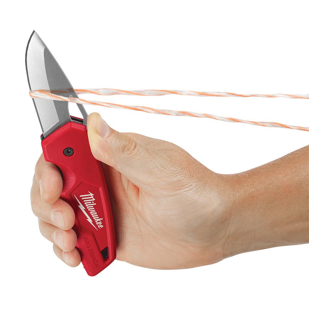 Milwaukee® 48-22-1521 Compact Sharpenable Folding Knife, Stainless Steel Straight Edge Blade, 2-1/4 in L Blade, Thumb Hole Opening