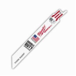 Milwaukee® SAWZALL® 48-00-8184 Double Duty Thin Kerf Reciprocating Saw Blade, 6 in L x 3/4 in W, 18 TPI, Bi-Metal Body, Universal/Toothed Edge Tang