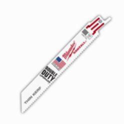 Milwaukee® SAWZALL® 48-00-5092 Straight Back Thin Kerf Reciprocating Saw Blade, 6 in L x 3/4 in W, 10 TPI, Bi-Metal Body, Universal/Toothed Edge Tang