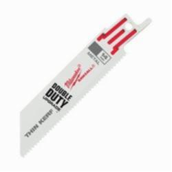 Milwaukee® SAWZALL® 48-00-5181 Double Duty Straight Back Thin Kerf Reciprocating Saw Blade, 4 in L x 3/4 in W, 14 TPI, Bi-Metal Body, Universal/Toothed Edge Tang