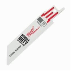 Milwaukee® SAWZALL® 48-00-5183 Double Duty Straight Back Thin Kerf Reciprocating Saw Blade, 4 in L x 3/4 in W, 18 TPI, Bi-Metal Body, Universal/Toothed Edge Tang