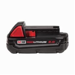 Milwaukee® M18™ REDLITHIUM™ 48-11-1820 Compact Rechargeable Cordless Battery Pack, 2 Ah Li-Ion Battery, 18 VDC Charge, For Use With M18™ Cordless Power Tool
