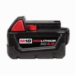 Milwaukee® M18™ REDLITHIUM™ 48-11-1840 Rechargeable Cordless Battery Pack, 4 Ah Li-Ion Battery, 18 VDC Charge, For Use With M18™ Cordless Power Tool