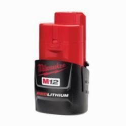 Milwaukee® M12™ REDLITHIUM™ 48-11-2401 Compact Rechargeable Cordless Battery Pack, 1.5 Ah Li-Ion Battery, 12 VDC Charge, For Use With M12™ Cordless Power Tool