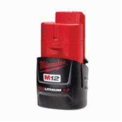 Milwaukee® M12™ REDLITHIUM™ 48-11-2420 Compact Rechargeable Cordless Battery Pack, 2 Ah Li-Ion Battery, 12 VDC Charge, For Use With M12™ Cordless Power Tool