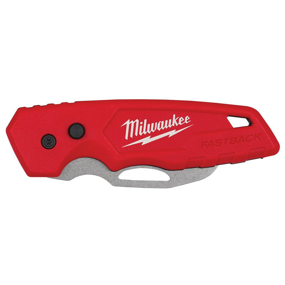 Milwaukee® Fastback™ 48-22-1526 Lockable Folding Pocket Knife, Stainless Steel Hawkbill Blade, 2.45 in L Blade