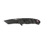 Milwaukee® HARDLINE™ 48-22-1998 Lockable Blade Folding Pocket Knife, D2 Steel Serrated Blade, 3 in L Blade, Serrated Edge, Stainless Steel Grip