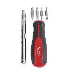 Milwaukee® 48-22-2760 11-in-1 Round Shank Multi-Bit Screwdriver, 11 Pieces, Plastic/Rubber Tri-Lobe Handle, Forged Steel
