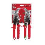 Milwaukee® 48-22-4523 2-Piece Aviation Snip Set, 18 ga Cold Rolled Steel/22 ga Stainless Steel Cutting, 5 in L of Cut, Offset Snip, Steel Blade