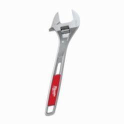 Milwaukee® 48-22-7412 Uninsulated Adjustable Wrench, 1-5/8 in, Polished Chrome, 12 in OAL, Steel Body, ASME Specified, Steel