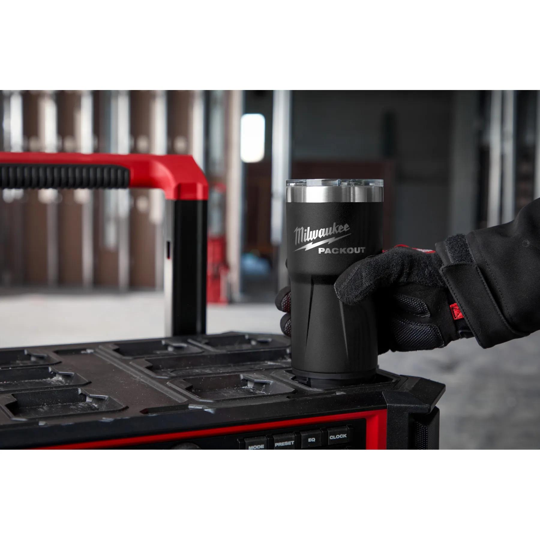 Milwaukee® 48-22-8392B Packout Tumbler, 20 oz Capacity, 7 in OAL x 3.6 in OAW x 3.5 in OAD