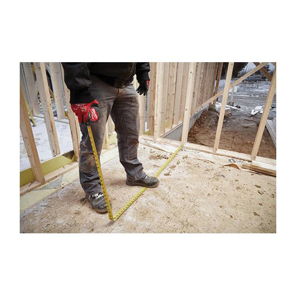 Milwaukee® STUD™ 48-22-9725 Measuring Tape With Belt Clip, 25 ft L x 1-5/16 in W Blade, Steel Blade, 1/16 in, 1/8 in, 1/4 in, 1/2 in, 1 ft Graduation