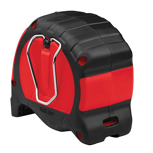 Milwaukee® STUD™ 48-22-9725 Measuring Tape With Belt Clip, 25 ft L x 1-5/16 in W Blade, Steel Blade, 1/16 in, 1/8 in, 1/4 in, 1/2 in, 1 ft Graduation