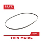 Milwaukee® 48-39-0529 Compact Portable Band Saw Blade, 35-3/8 in L, 1/2 in W x 0.02 in THK, 18 TPI, Bi-Metal Body