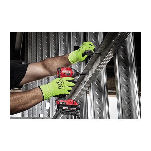 Milwaukee® 48-73-8934B High Visibility Cut-Resistant Gloves, 2XL, Nitrile Coating, Polyurethane, Knit Cuff, Resists: Abrasion, Cut, Puncture and Tear, ANSI Cut-Resistance Level: A3, ANSI Puncture-Resistance Level: A2